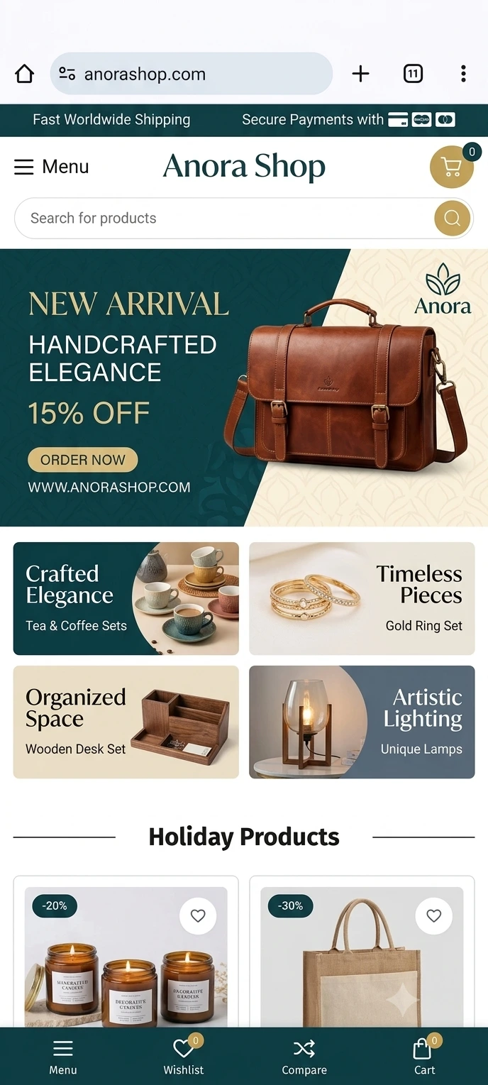 Anora Shop Home