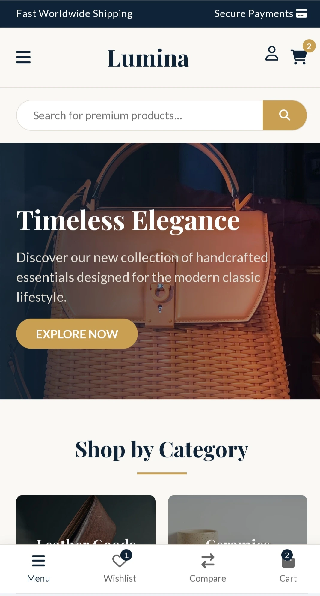 Anora Shop Home